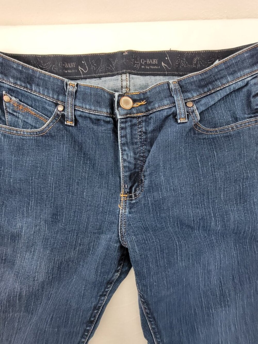 Wrangler Q-baby jeans Womens 11/12 Blue Bootcut WRQ20DD No Gap Waist fit 32x28.5 - Picture 3 of 12